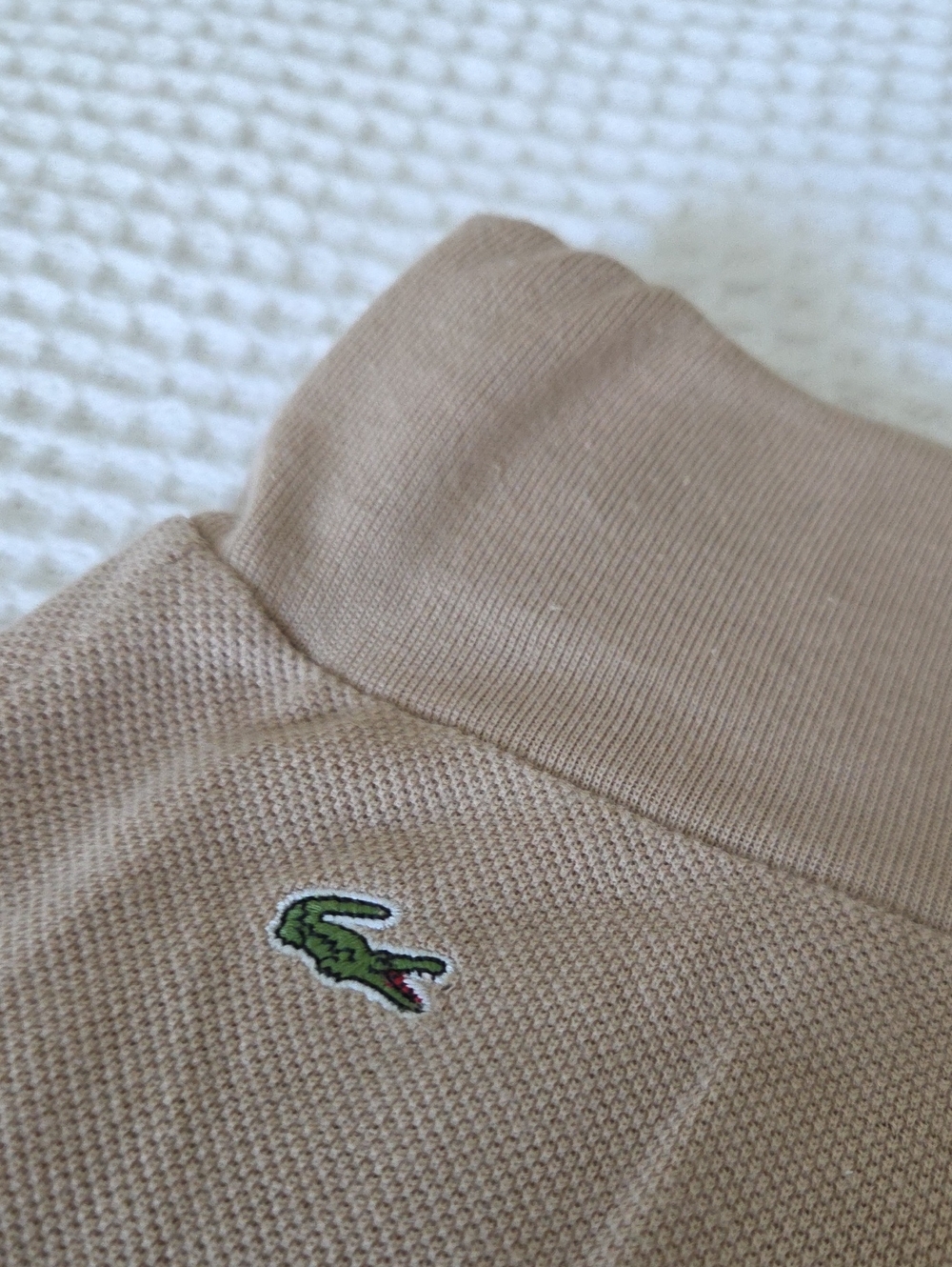 Lacoste Pique Tennis Skirt Beige High Rise A-Line Size 38 / US M - Picture 5 of 13
